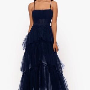 Betsy & Adam Jasmine Dress, Navy Blue, Size 2